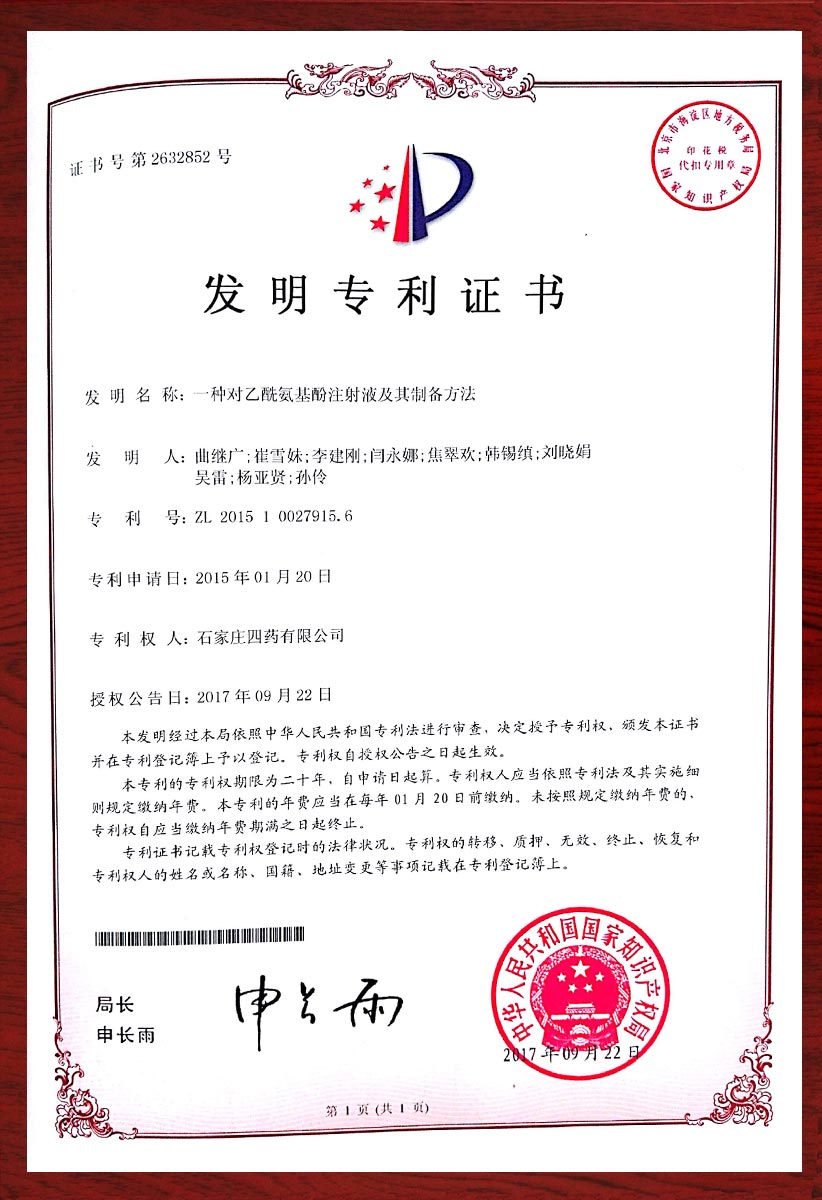 一種對(duì)乙酰氨基酚注射液及其制備方法
